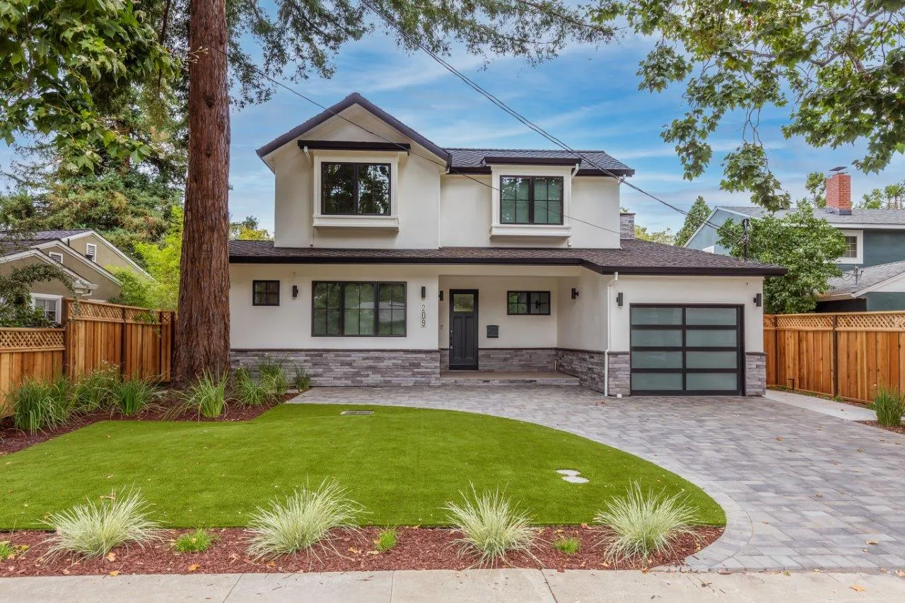 Menlo Park custom home by BayCal — Cozy Cottage front exterior