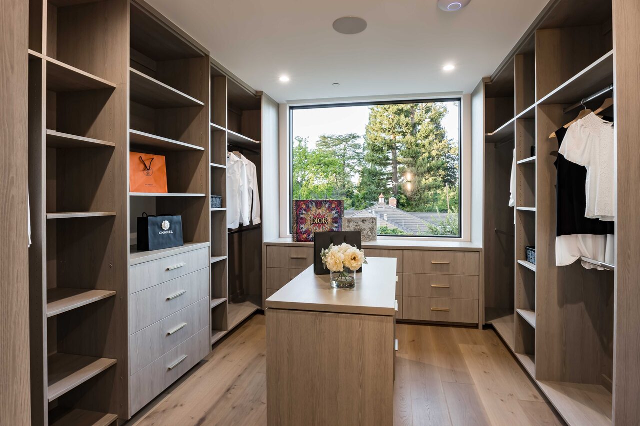Menlo Park custom home — primary closet