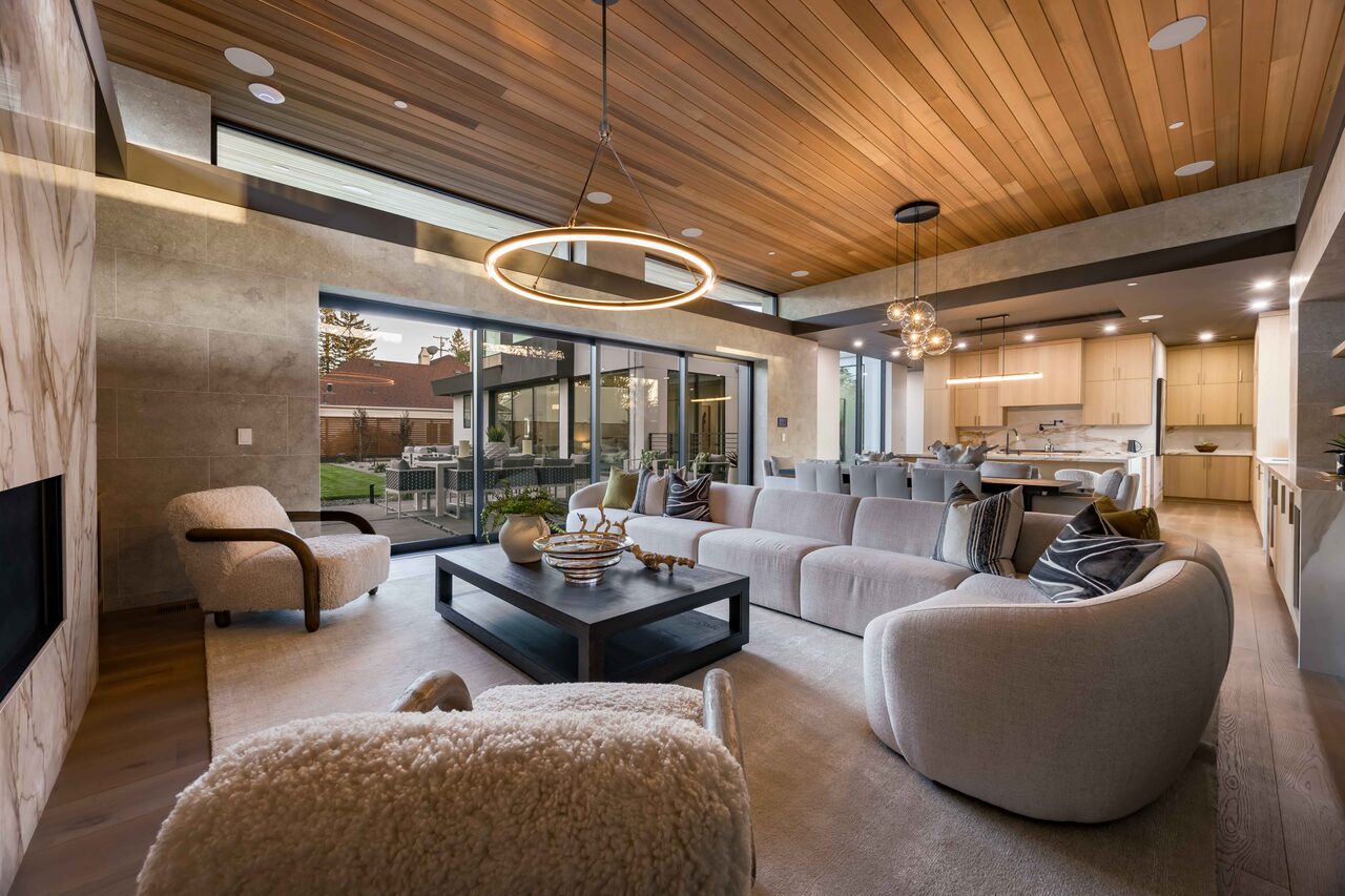 Menlo Park custom home — family room