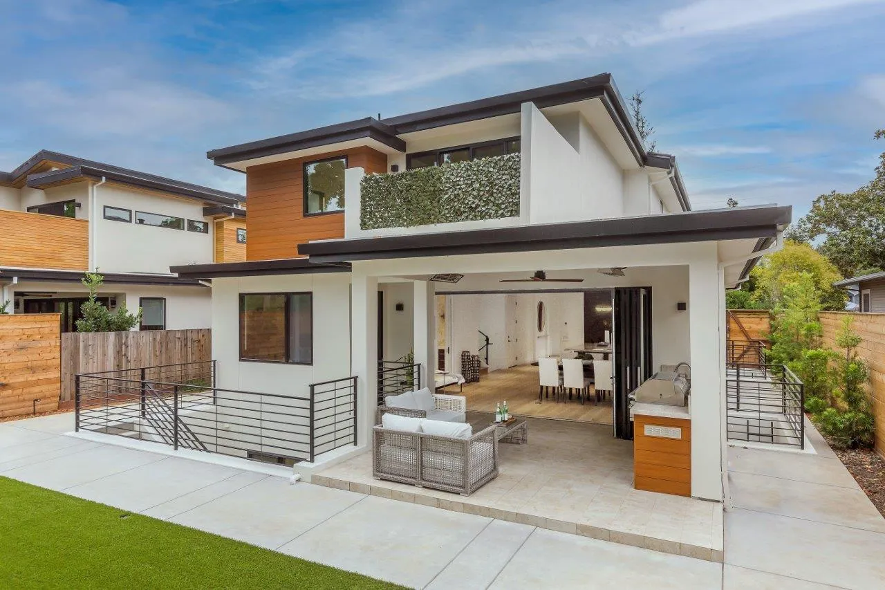 Palo Alto custom home by BayCal — rear exterior