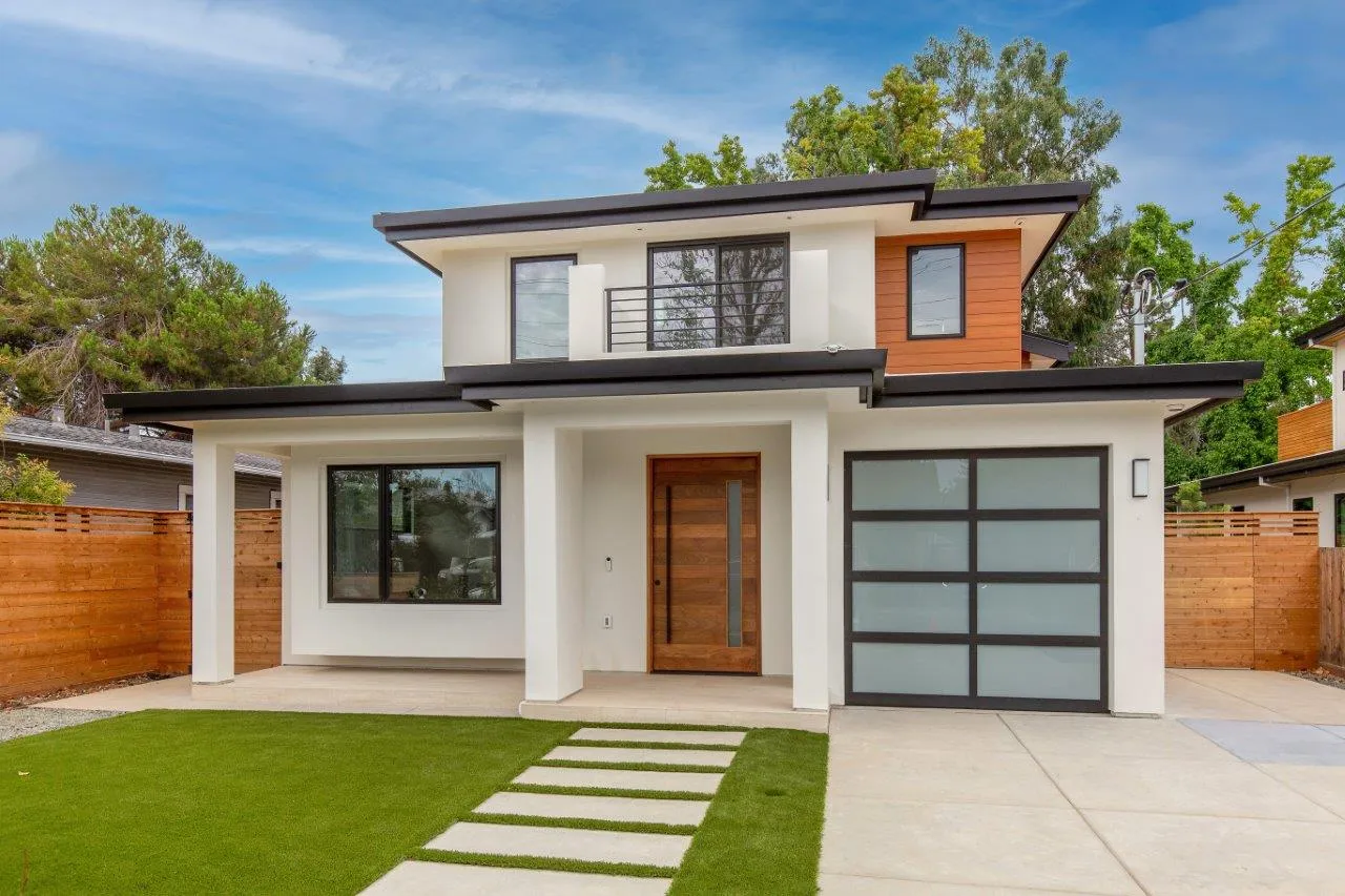Palo Alto custom home by BayCal — front exterior