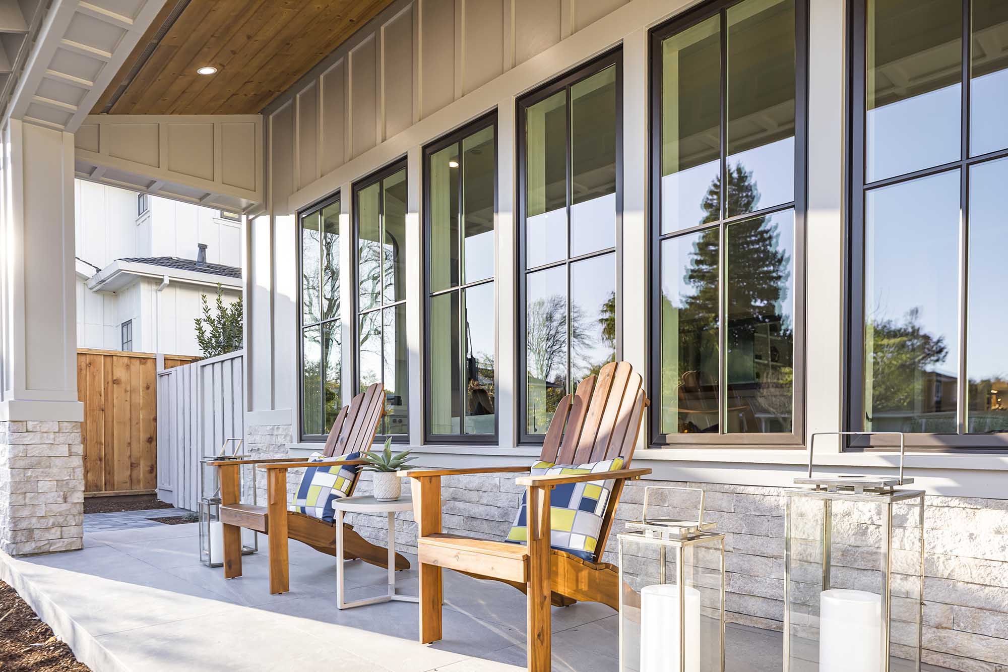 Saratoga modern farmhouse — front exterior