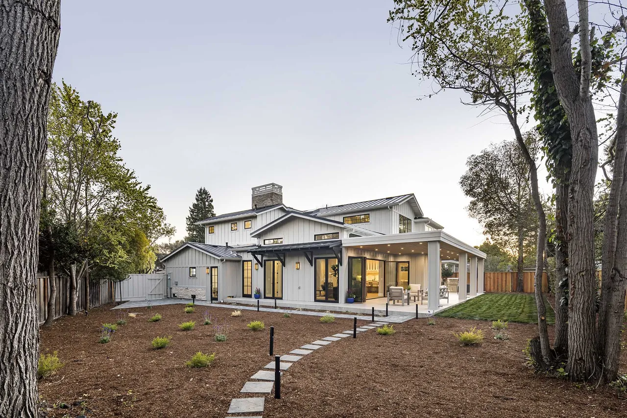 Saratoga custom home by BayCal — rear exterior